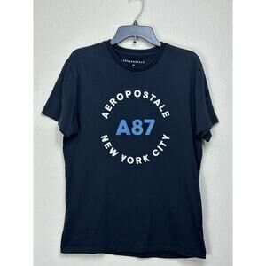 Aeropostale A87 New York City T-Shirt Medium Black